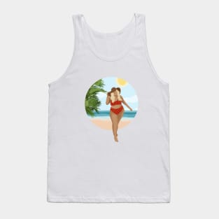 Beach Girl 10, Summertime illustration Tank Top